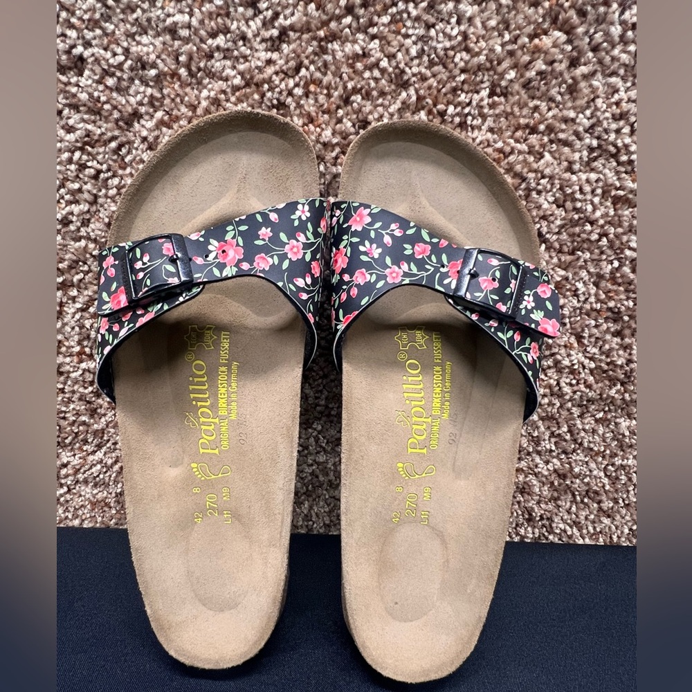 Birkenstock Papillio Madrid Multi-colored floral Birko-flor sandals Size 42 New